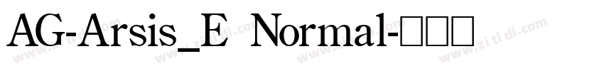 AG-Arsis_E Normal字体转换